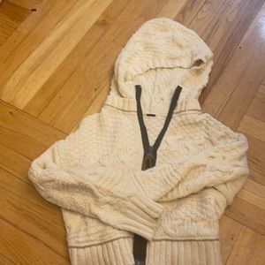 Free people hooded cardigan with zipper